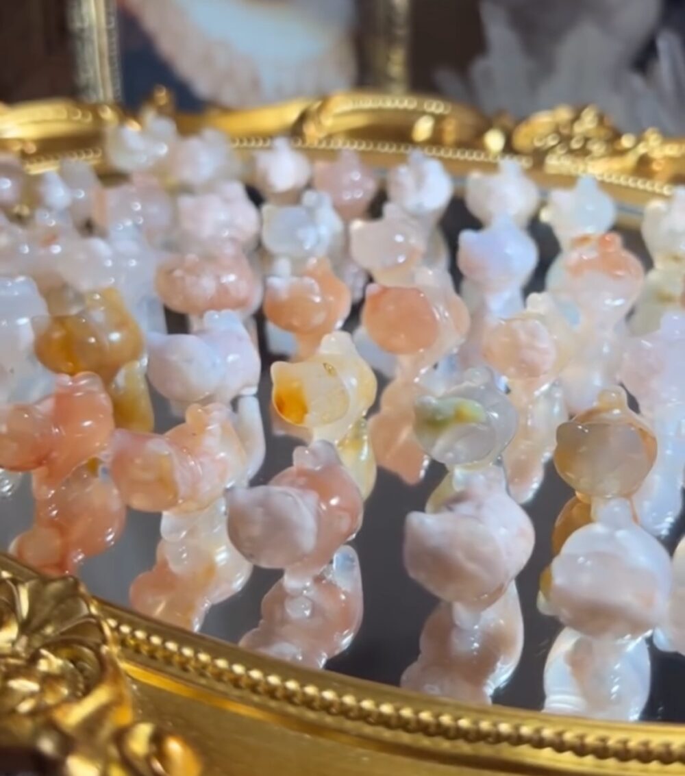 迷你蛋蛋貓水晶鏈吊飾» »⌒･*:.｡.